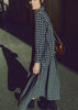 Binding Check Cotton Seersucker Skirt | Black/Ecru